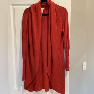 Leith Nordstrom brand burnt orange cardigan size xs